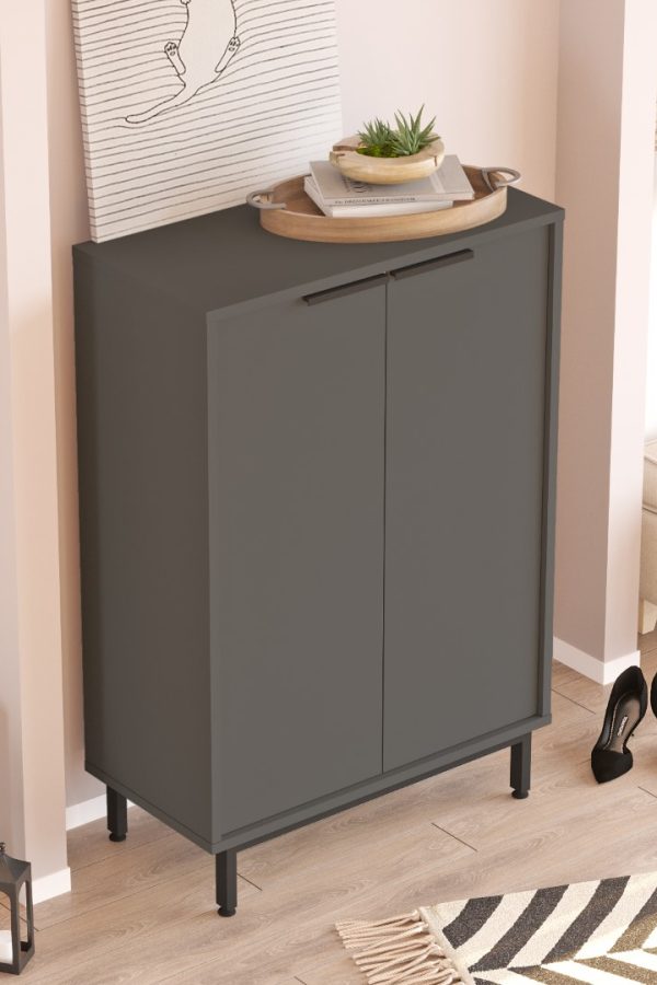 Artego Ayakkabılık Metal Ayaklı 5 Raflı Antrasit AG1-AN