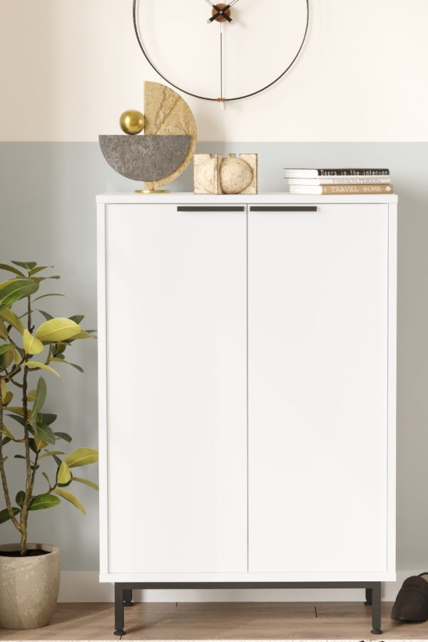 Artego Ayakkabılık Metal Ayaklı 5 Raflı Beyaz AG1-W