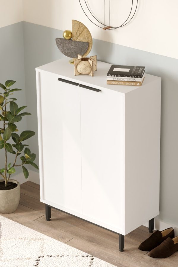 Artego Ayakkabılık Metal Ayaklı 5 Raflı Beyaz AG1-W