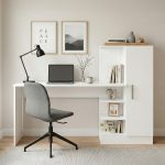 Laura Çalışma Masası Kitaplık Raf Beyaz CT2-W