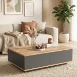 Future Orta Sehpa 2 Kapaklı Çam-Antrasit FR14-AA