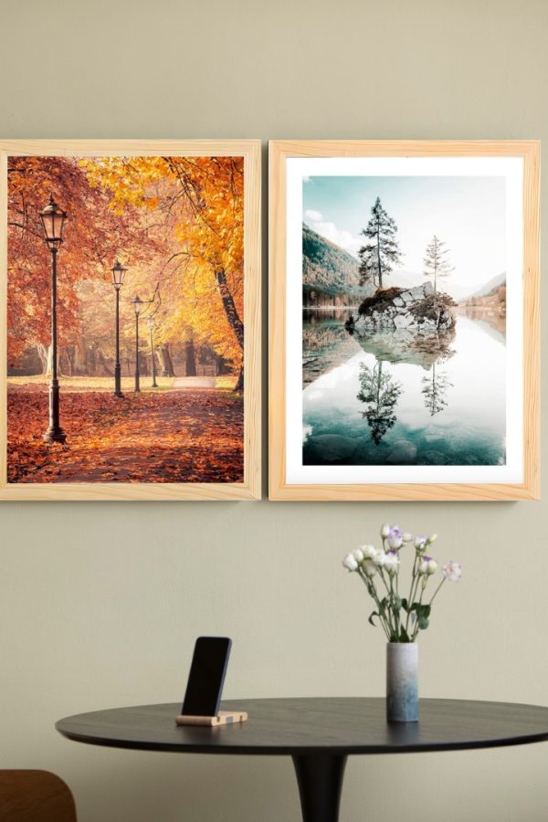 Frame Serisi Ahşap Çerçeveli 2'Li Tablo Uv Baskı 25*35 FE2-B