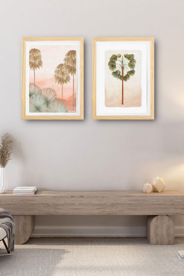 Frame Serisi Ahşap Çerçeveli 2'Li Tablo Uv Baskı 25*35 FE2-D