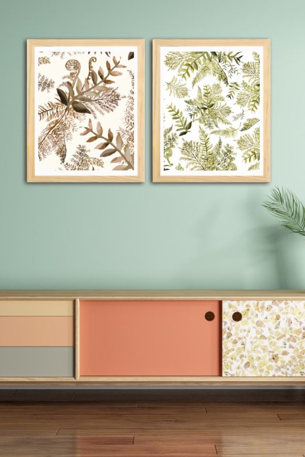 Frame Serisi Ahşap Çerçeveli 2'Li Tablo Uv Baskı 33*40 FE5-C