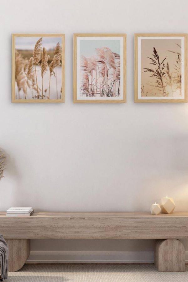 Frame Serisi Ahşap Çerçeveli 3'Lü Tablo Uv Baskı 25*35 FE3-A