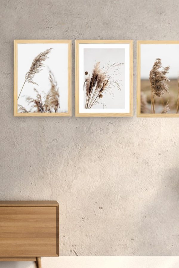 Frame Serisi Ahşap Çerçeveli 3'Lü Tablo Uv Baskı 25*35 FE3-C