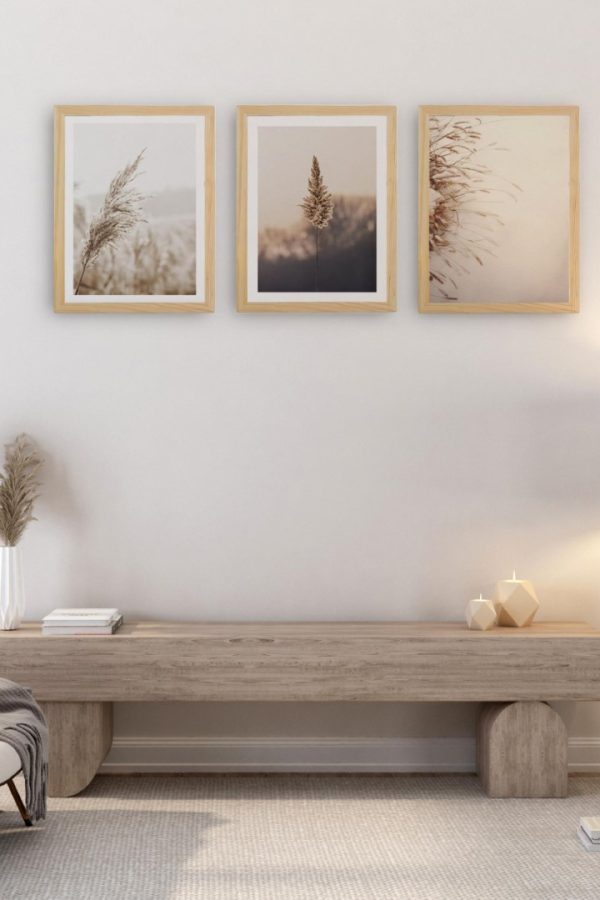 Frame Serisi Ahşap Çerçeveli 3'Lü Tablo Uv Baskı 25*35 FE3-F