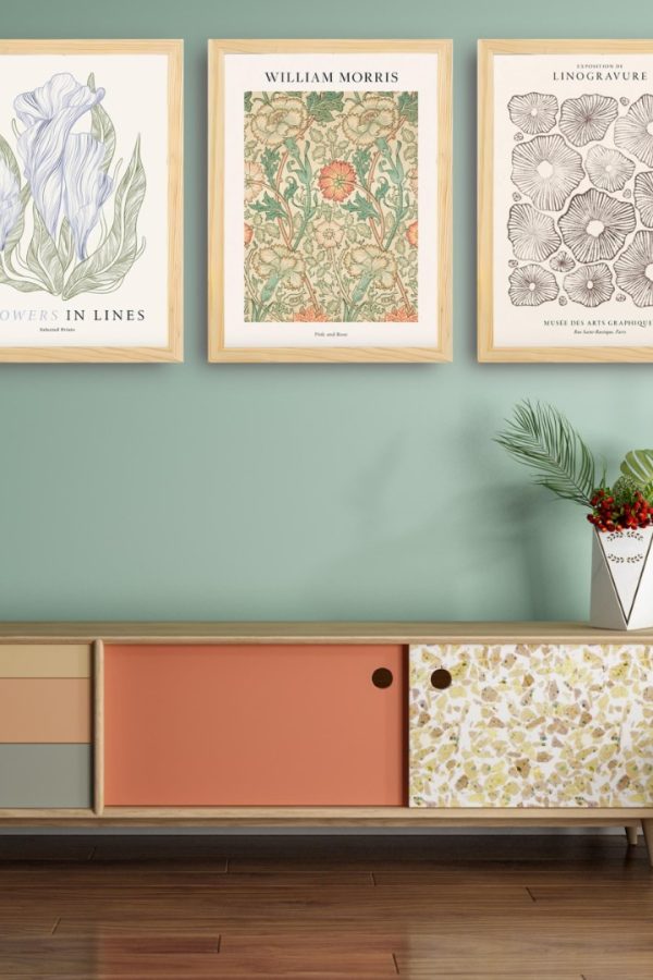 Frame Serisi Ahşap Çerçeveli 3'Lü Tablo Uv Baskı 25*35 FE3-I