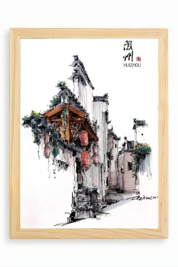 Frame Serisi Ahşap Çerçeveli Tablo Uv Baskı 25*35 FE1-L