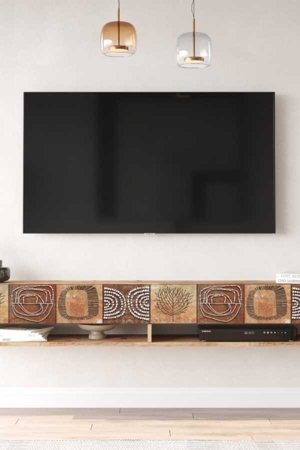 Future Tv Ünitesi Çam-Beyaz Uv Baskı FR9-AWU