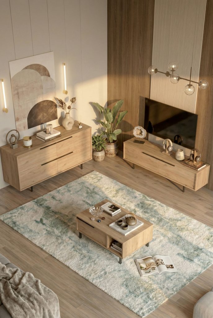 Ocean Tv Ünitesi Orta Sehpa Konsol 3'Lü Set Sepet ON20-S