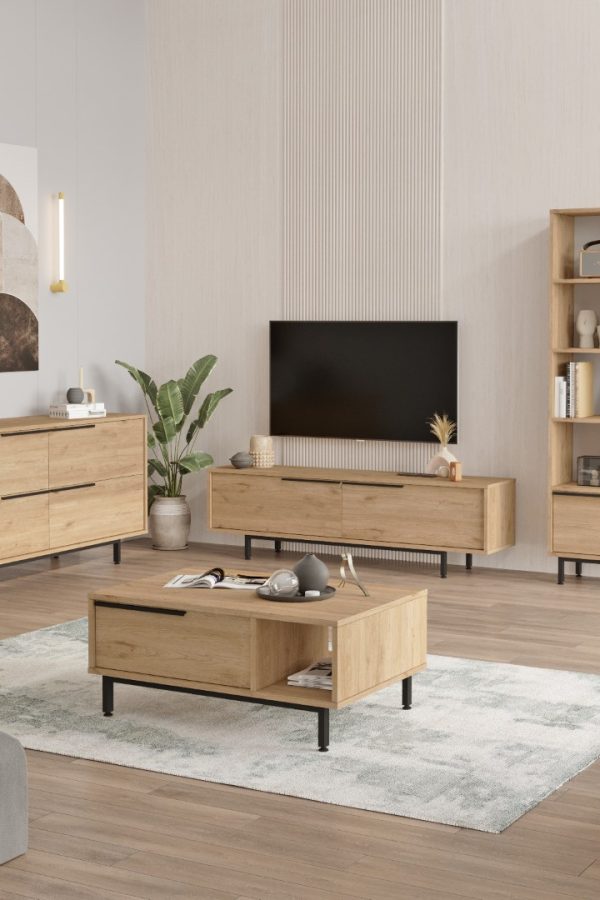 Ocean Tv Ünitesi Orta Sehpa Konsol Kitaplık 4'Lü Set Sepet ON21-S