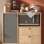 Royce Serisi Kahve Köşesi Çok Amaçlı Dolap Mutfak Dolabı Sepet-Antrasit RE1-SA