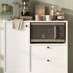 Royce Serisi Kahve Köşesi Çok Amaçlı Dolap Mutfak Dolabı Beyaz RE1-W