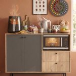 Royce Serisi Kahve Köşesi Çok Amaçlı Dolap Mutfak Dolabı Sepet-Antrasit RE2-SA