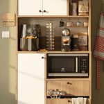 Royce Serisi Kahve Köşesi Çok Amaçlı Dolap Mutfak Dolabı Sepet-Beyaz RE3-SW