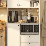 Royce Serisi Kahve Köşesi Çok Amaçlı Dolap Mutfak Dolabı Beyaz RE3-W