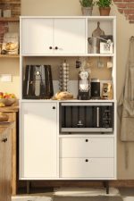 Royce Serisi Kahve Köşesi Çok Amaçlı Dolap Mutfak Dolabı Beyaz RE3-W