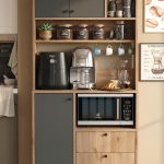 Royce Serisi Kahve Köşesi Çok Amaçlı Dolap Mutfak Dolabı Sepet-Antrasit RE4-SA