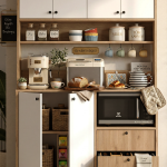 Royce Serisi Kahve Köşesi Çok Amaçlı Dolap Mutfak Dolabı Sepet-Beyaz RE5-SW