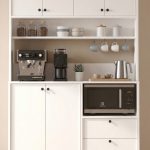 Royce Serisi Kahve Köşesi Çok Amaçlı Dolap Mutfak Dolabı Beyaz RE5-W