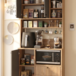 Royce Serisi Kahve Köşesi Çok Amaçlı Dolap Mutfak Dolabı Sepet-Antrasit RE6-SA