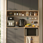 Royce Serisi Kahve Köşesi Çok Amaçlı Dolap Mutfak Dolabı Sepet-Antrasit RE7-SA