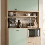 Royce Serisi Kahve Köşesi Çok Amaçlı Dolap Mutfak Dolabı Sepet-Ihlamur Yeşili RE7-SY