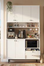 Royce Serisi Kahve Köşesi Çok Amaçlı Dolap Mutfak Dolabı Beyaz RE7-W