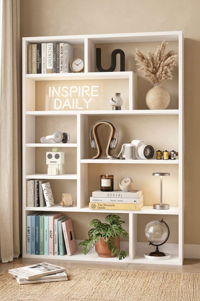 Craft Kitaplık 124cm Beyaz CF1-W