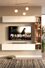 Cohen Tv Ünitesi Kitaplık Duvara Monte Sepet-Beyaz CN1-SW