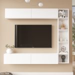Cohen Tv Ünitesi Kitaplık Duvara Monte Beyaz CN1-W