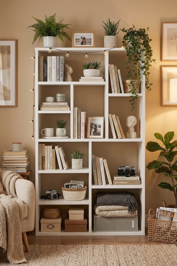 Traft Kitaplık 124cm Beyaz TF1-W