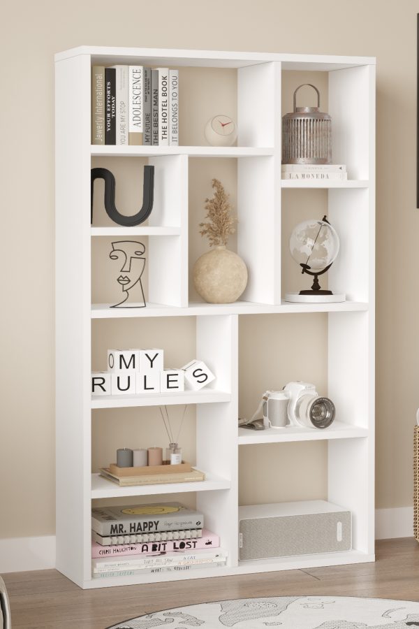 Traft Kitaplık 124cm Beyaz TF1-W