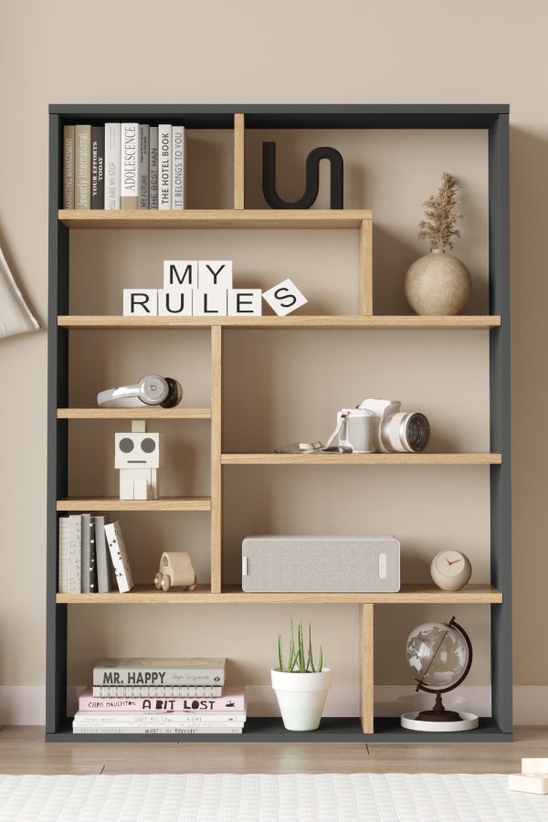 Craft Kitaplık 124cm Sepet-Antrasit CF1-SA