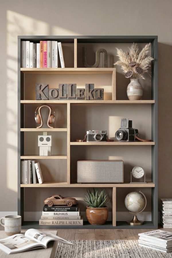 Craft Kitaplık 124cm Sepet-Antrasit CF1-SA