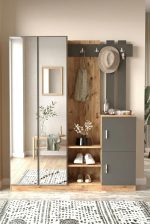 Visor Vestiyer Portmanto Ayakkabılık Çam-Antrasit DD8-AA