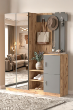 Visor Vestiyer Portmanto Ayakkabılık Çam-Antrasit DD8-AA