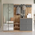 Gibson Vestiyer Portmanto Ayakkabılık Çam-Antrasit DD9-AA