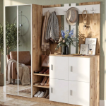 Gibson Vestiyer Portmanto Ayakkabılık Çam-Beyaz DD9-AW