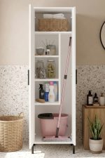Daisy Çok Amaçlı Dolap Vileda Banyo Dolabı Beyaz DY1-W