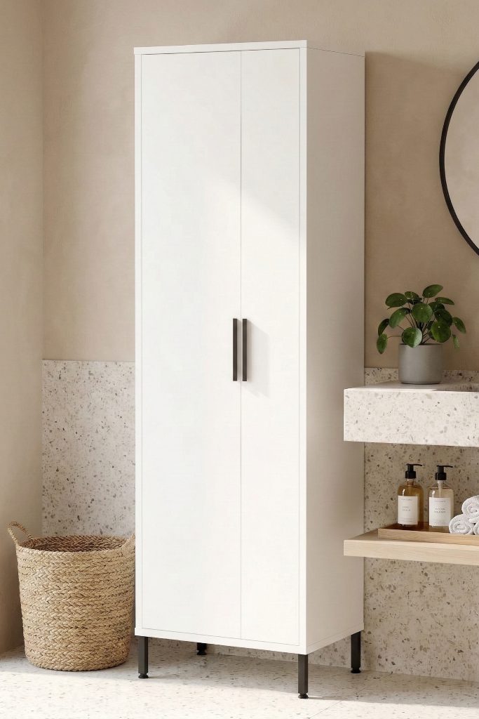 Daisy Çok Amaçlı Dolap Vileda Banyo Dolabı Beyaz DY1-W