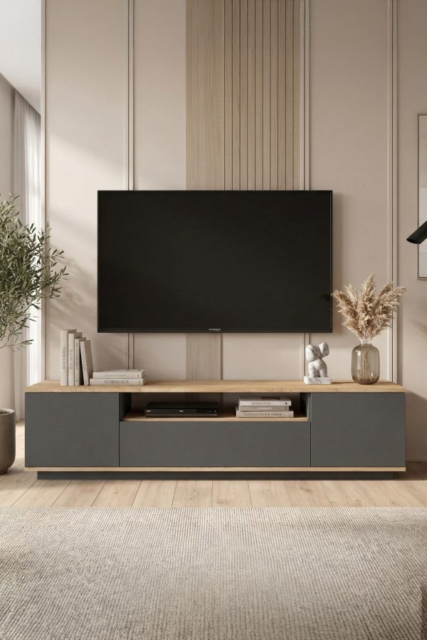 Future Tv Ünitesi FR7-AA Çam-Antrasit