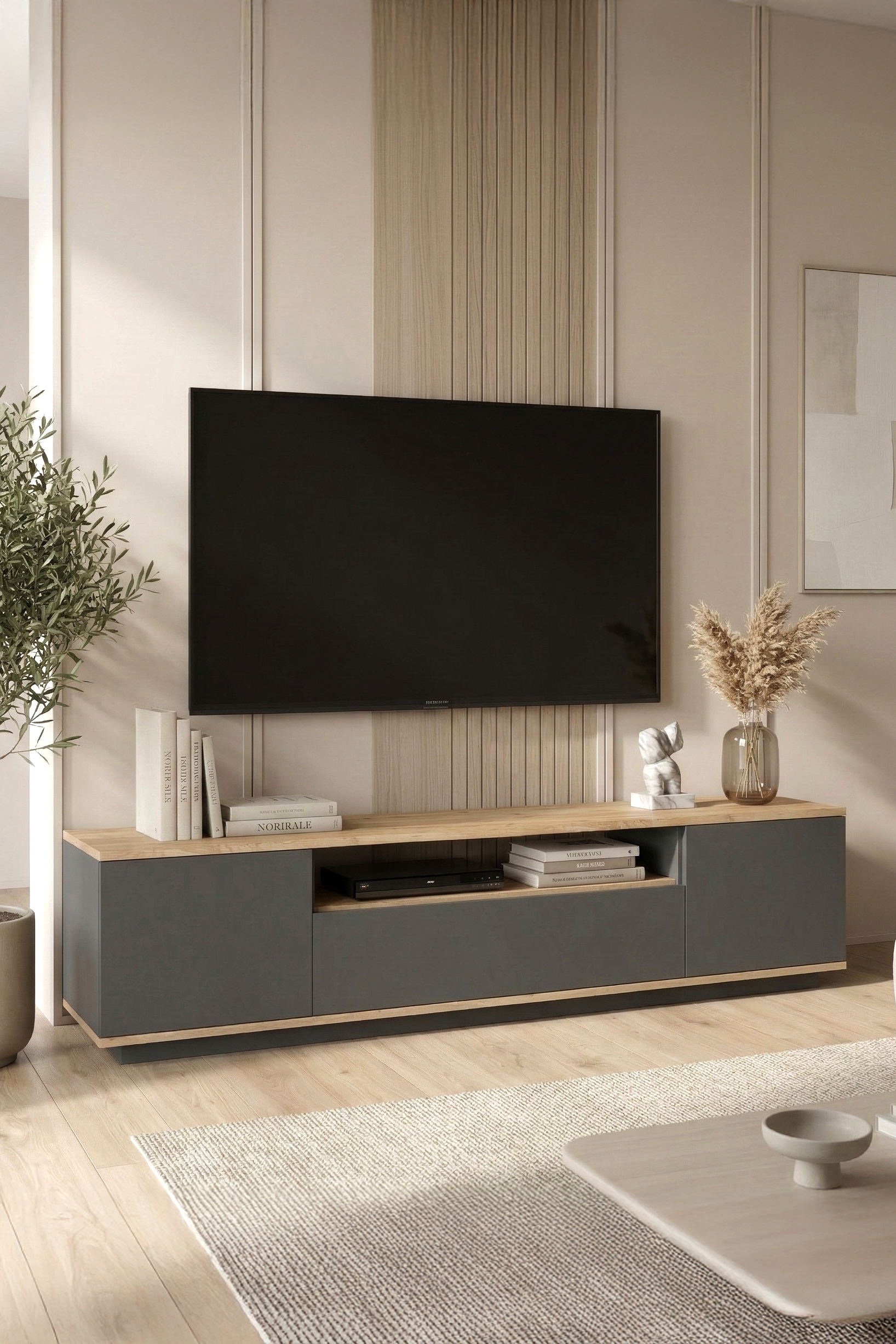 Future Tv Ünitesi FR7-AA Çam-Antrasit