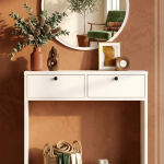 Larris Aynalı Dresuar 2 Kapaklı Beyaz LR1-W