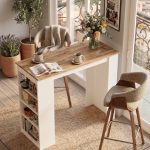 Style Bar Masası Mutfak Yemek Masası Atlantik Çam-Beyaz ST1-AW