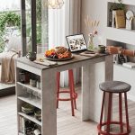 Style Bar Masası Mutfak Yemek Masası Beton-Taş ST1-GT