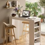 Style Bar Masası Mutfak Yemek Masası Beyaz ST1-W