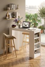 Style Bar Masası Mutfak Yemek Masası Beyaz ST1-W