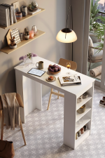 Style Bar Masası Mutfak Yemek Masası Beyaz ST1-W